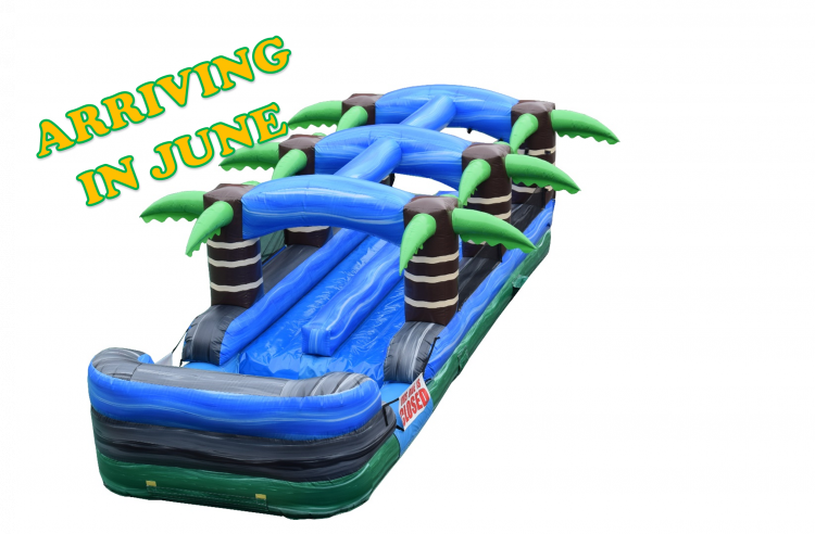 Dual Lane Tropical Slip n Slide - Insane Inflatables Fulton NY